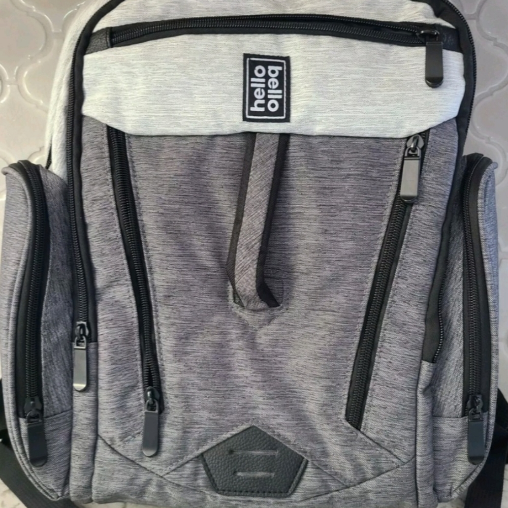 Hello Bello Gray/ Black Backpack,  Diaper Bag.